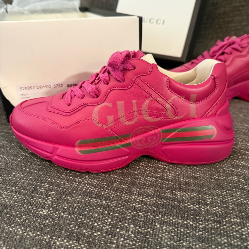 Gucci Rython Hot Pink Sneakers - Picture 3 of 9